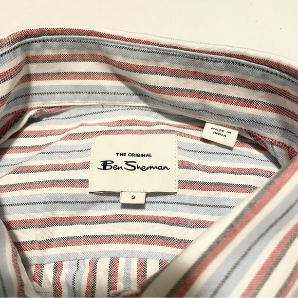 Ben Sherman Men's Striped Short Sleeve Shirt Size Small - Picture 3 of 16